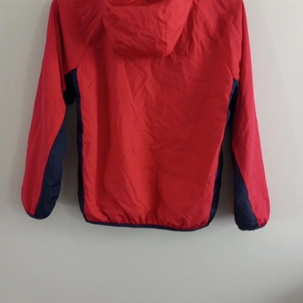 EDDIE BAUER HOODED REVERSIBLE PUFFY/FURRY FLEECE JACKET Youth size 10/12